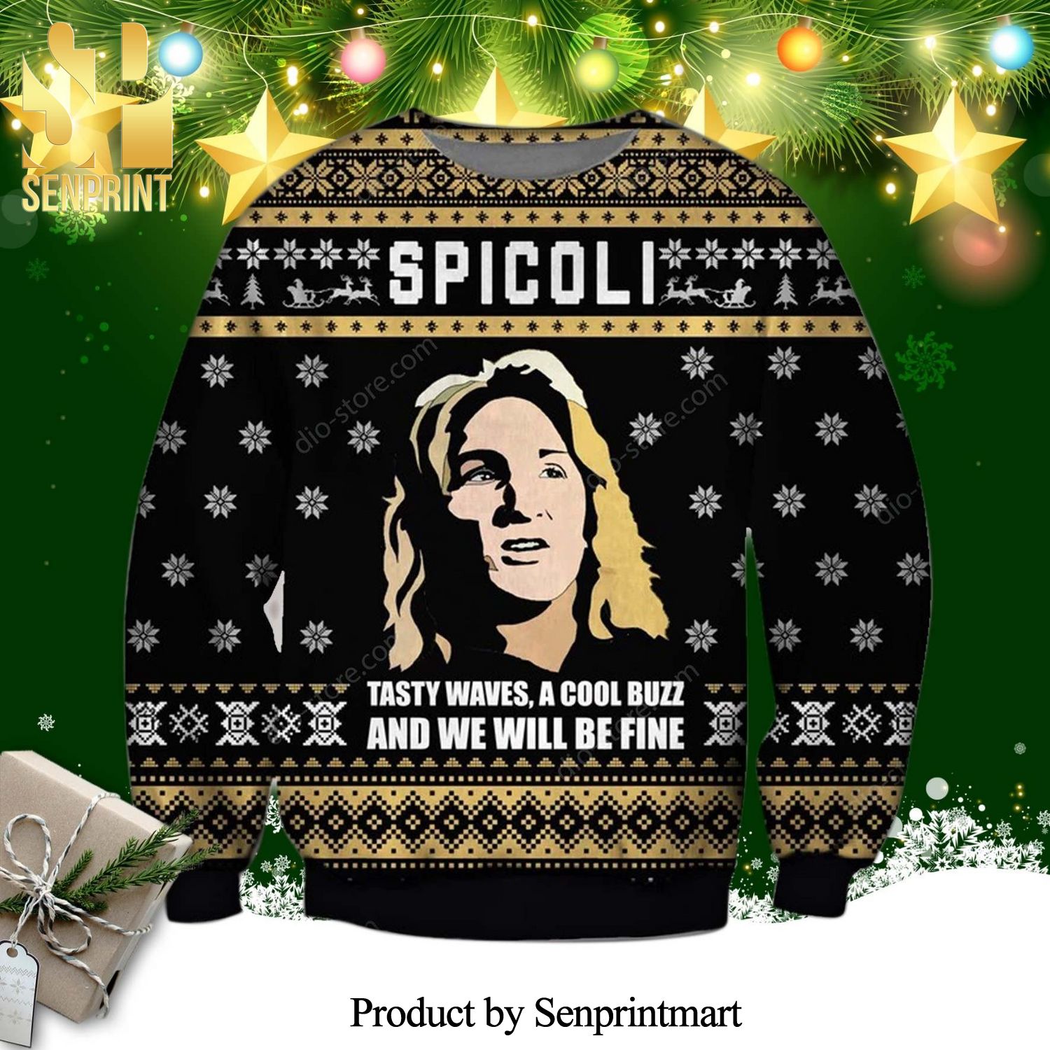 Jeff Spicoli Fast Times at Ridgemont High Knitted Ugly Christmas Sweater