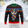 Jesus Christ Shiba Inu Peace On Earth Knitted Ugly Christmas Sweater