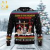 Jesus Christ Shiba Inu Peace On Earth Knitted Ugly Christmas Sweater