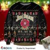 Jim Beam Black Extra Aged Bourbon Reindeer Pattern Knitted Ugly Christmas Sweater – Black