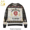 Jim Beam Whiskey Alcohol Knitted Ugly Christmas Sweater