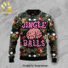 Jingle Bells Surfing Swells Knitted Ugly Christmas Sweater