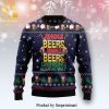 Jingel Beers Drinking All The Way Knitted Ugly Christmas Sweater