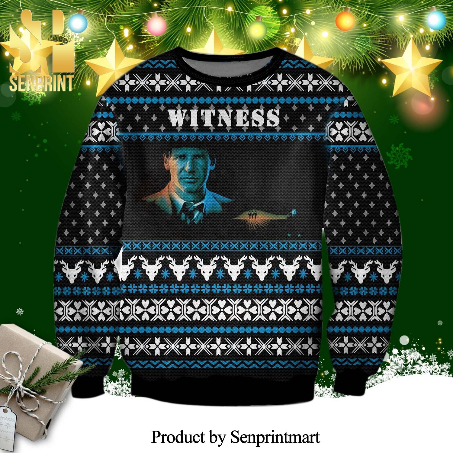 John Book Witness Knitted Ugly Christmas Sweater