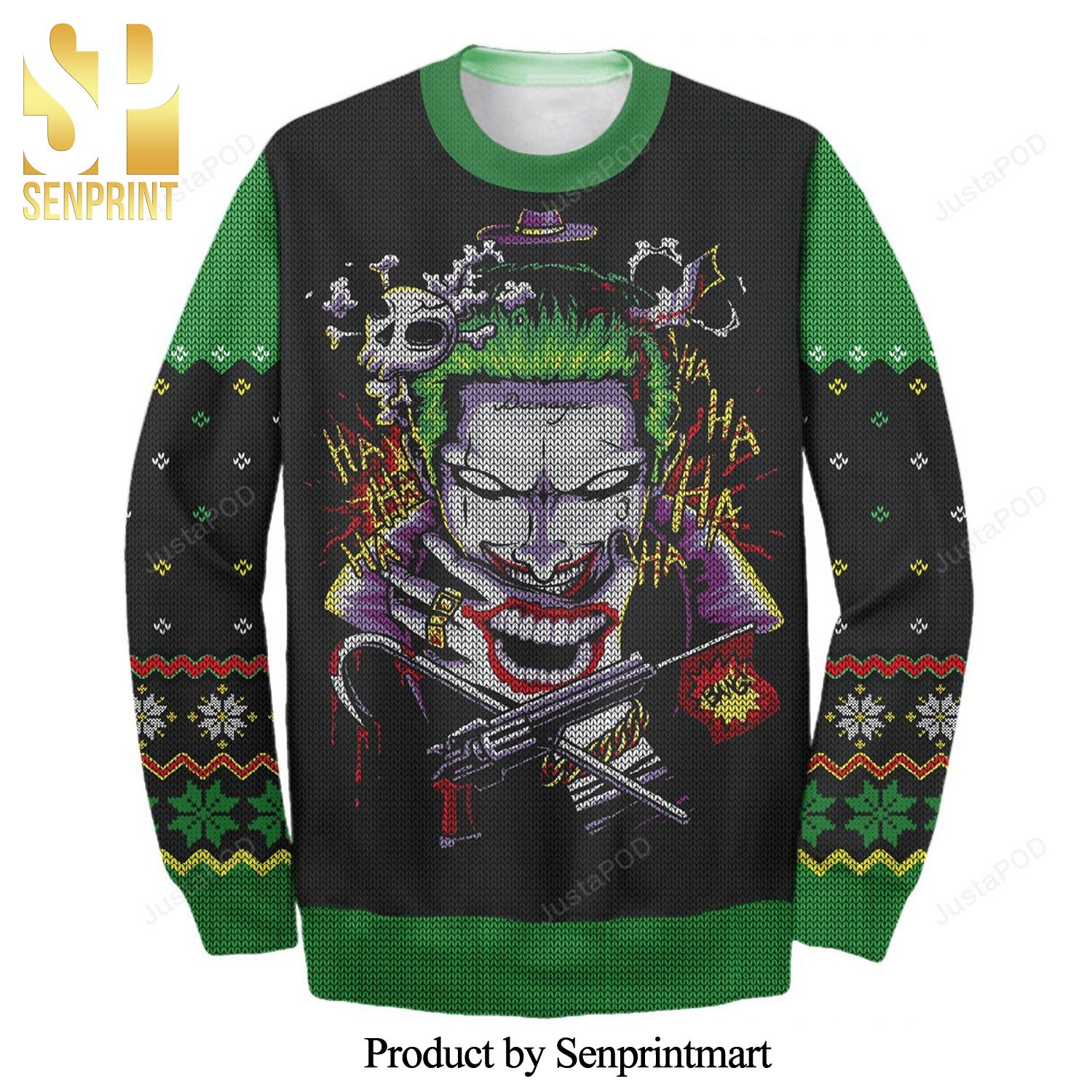 Joker Ha Ha Ha Knitted Ugly Christmas Sweater