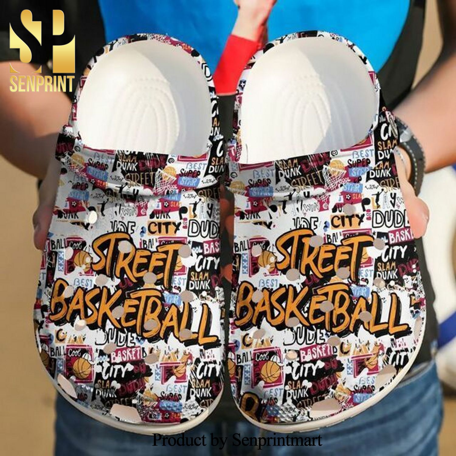 Basketball Street Icon 102 Gift For Lover Full Printed Crocs Unisex Crocband Clogs