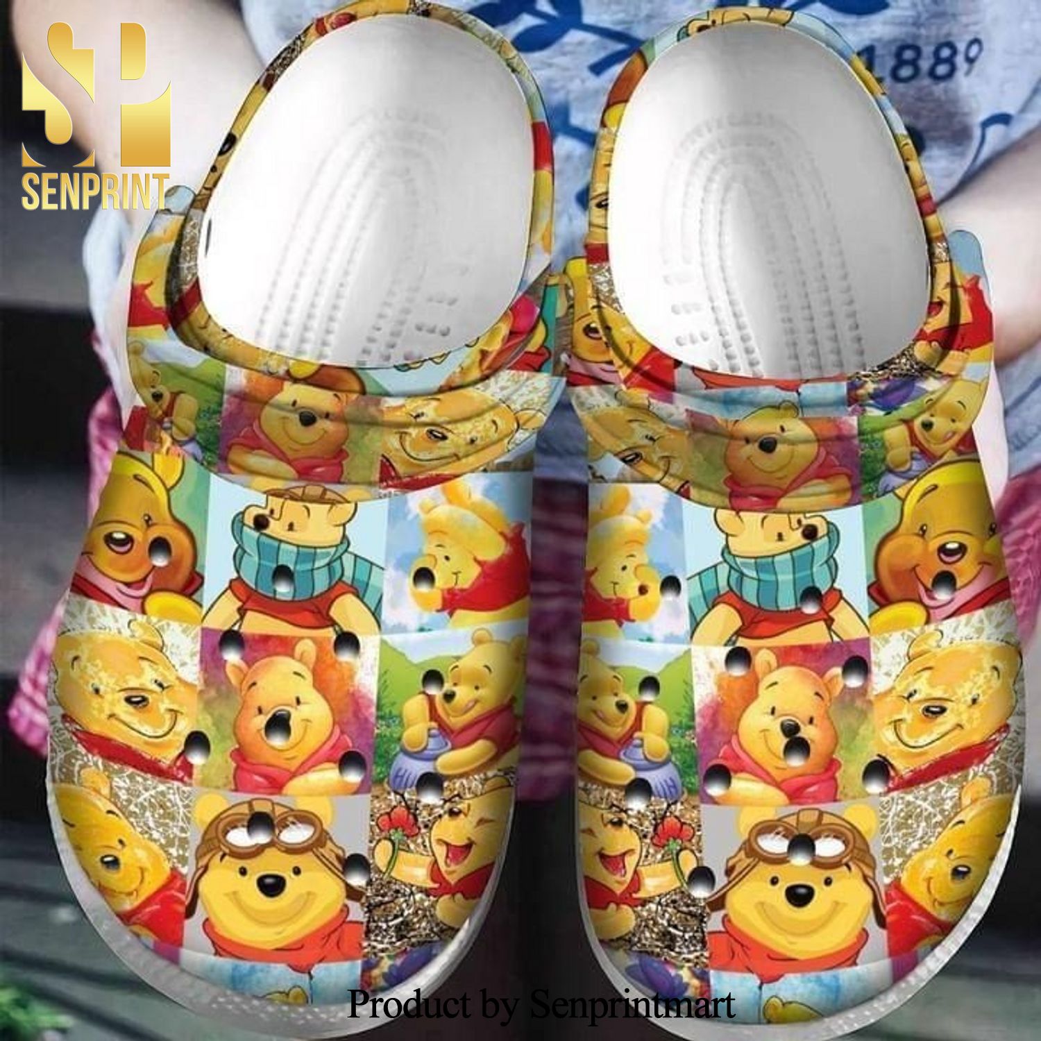 Bear Pooh Funny Winnie The Pooh For Lover Full Printing Crocs Sandals
