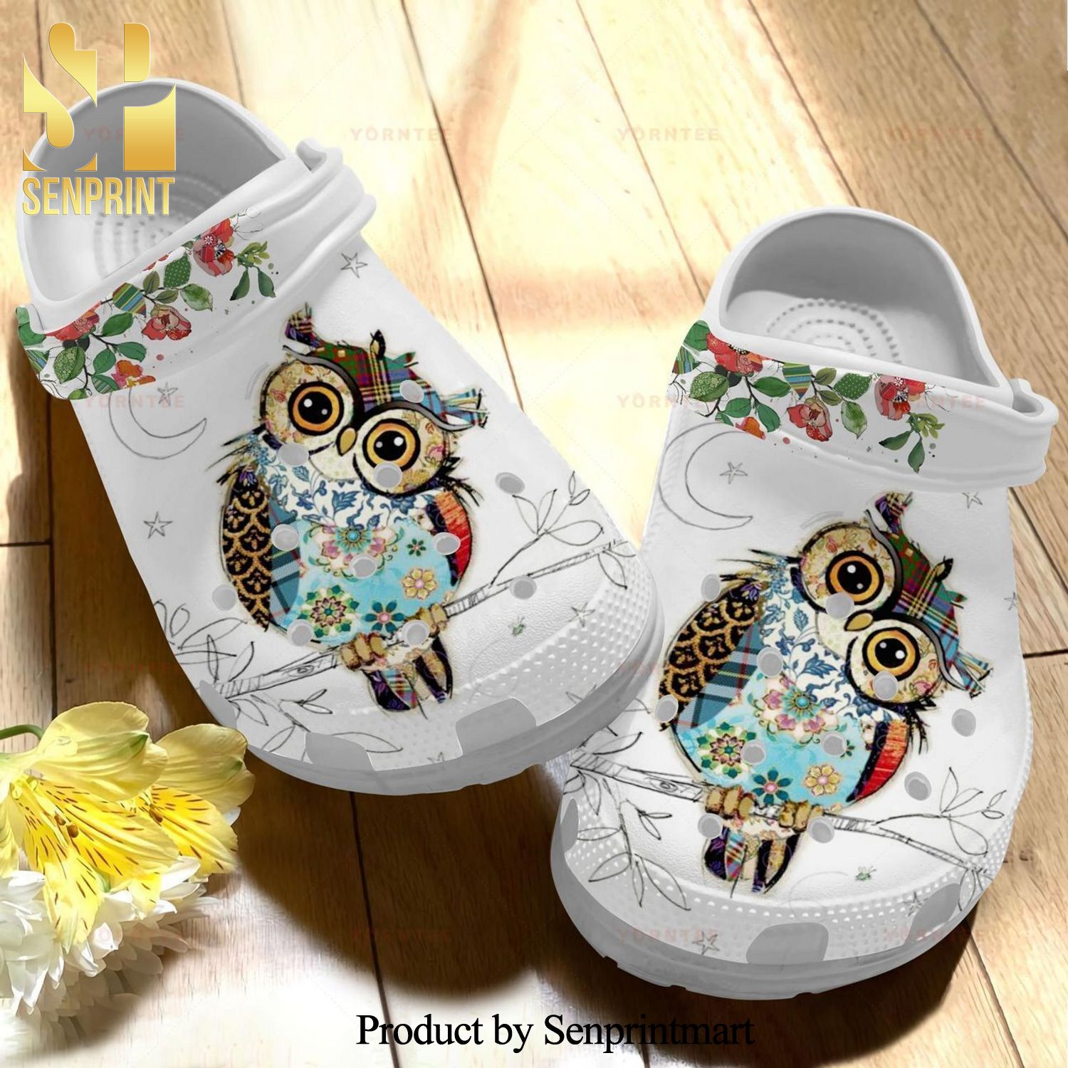 Beautiful Owls Tree Gift For Lover Full Printed Crocs Shoes