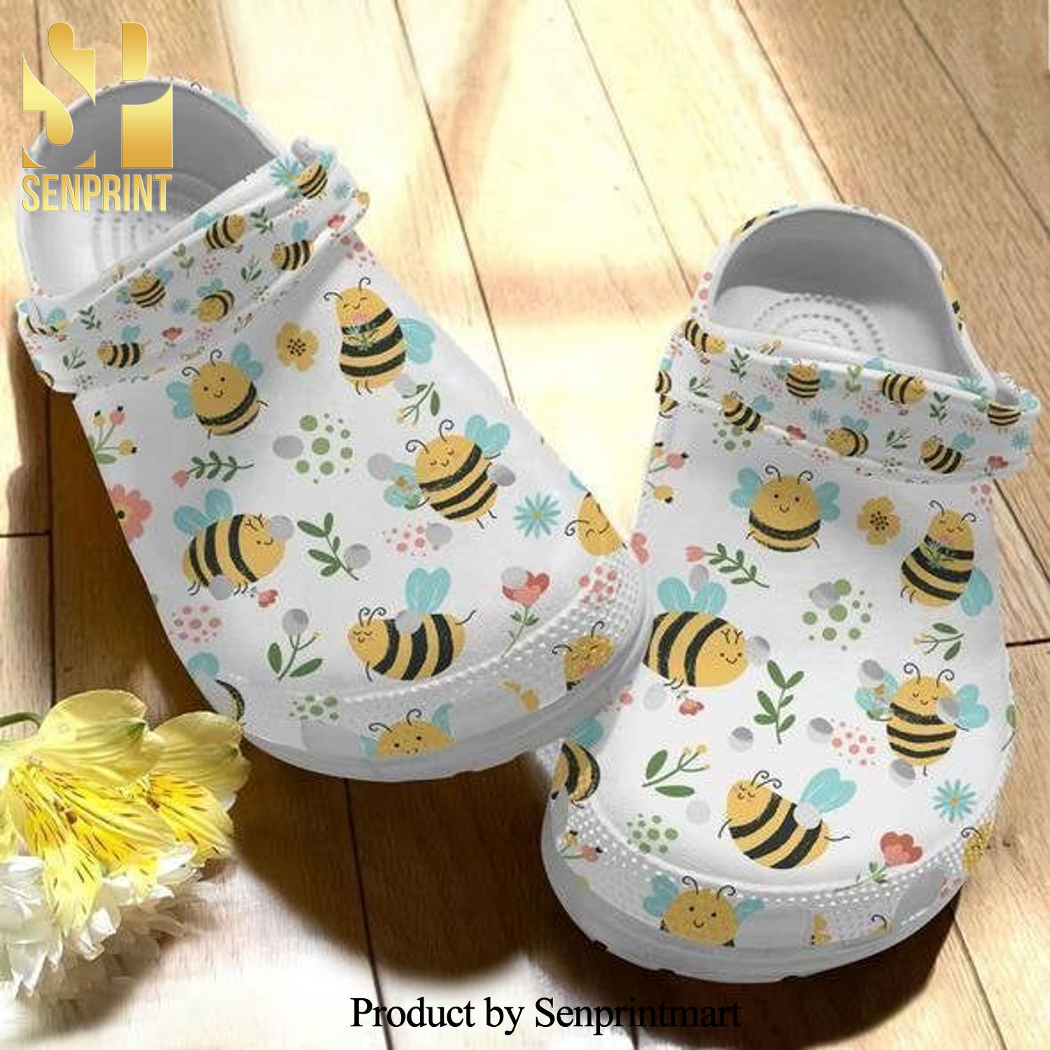 Bee Best Friend Gift Full Printing Crocs Crocband In Unisex Adult Shoes