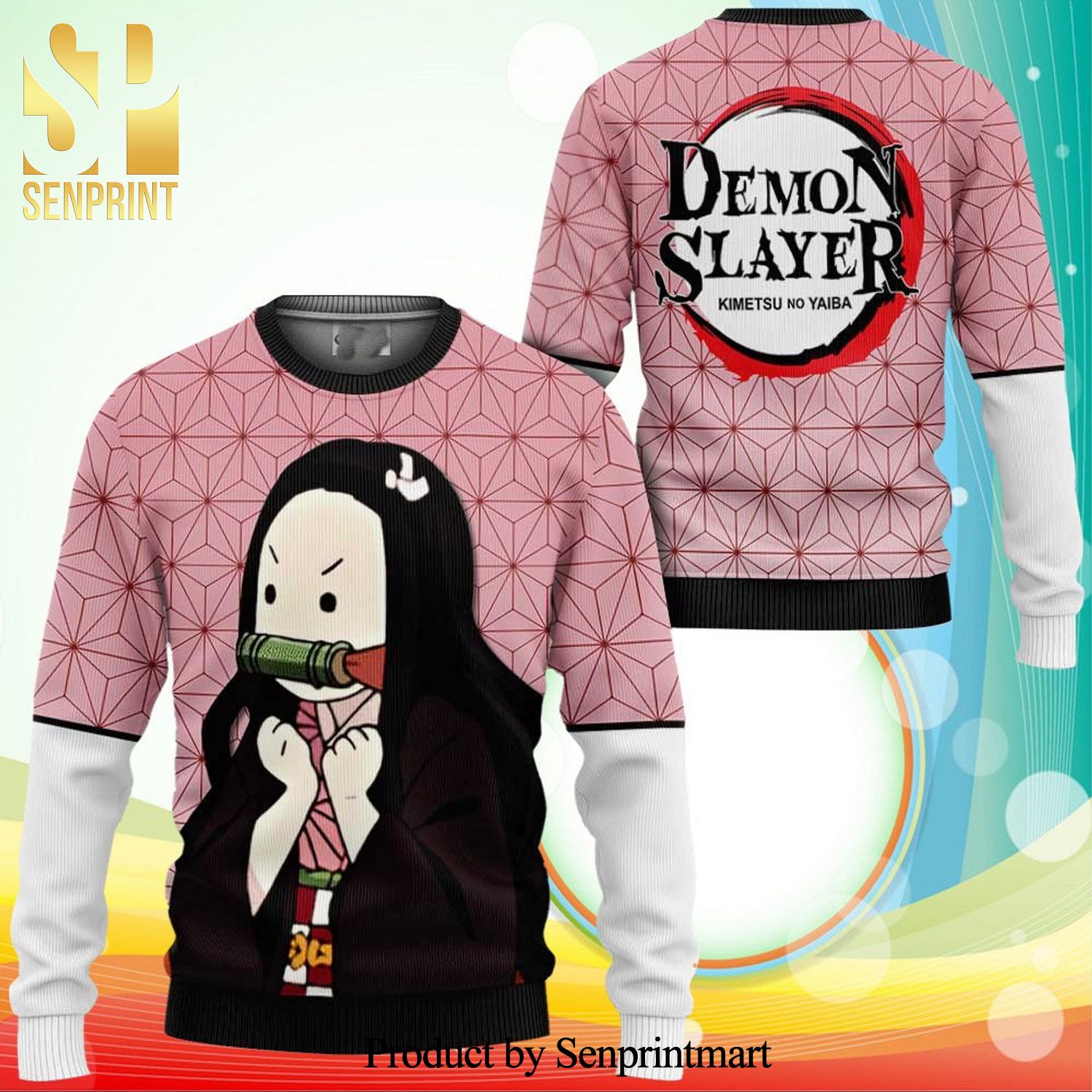 Kamado Nezuko Demon Slayer Knitted Ugly Christmas Sweater