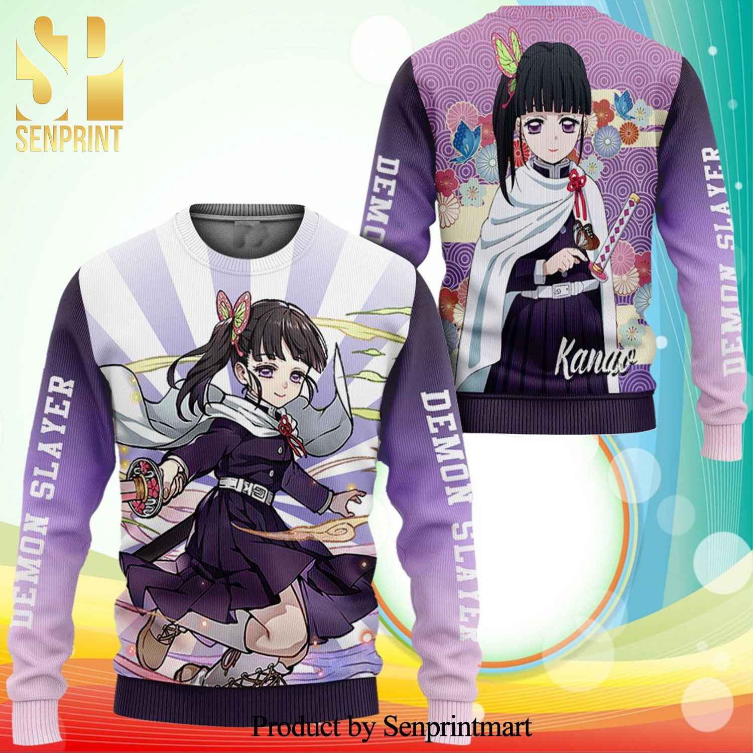 Kanao Tsuyuri Demon Slayer Anime Knitted Ugly Christmas Sweater