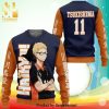 Karasuno Jersey Volleyballl Club Haikyuu Knitted Ugly Christmas Sweater