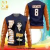 Karasuno Kei Tsukishima Haikyuu Manga Anime Knitted Ugly Christmas Sweater