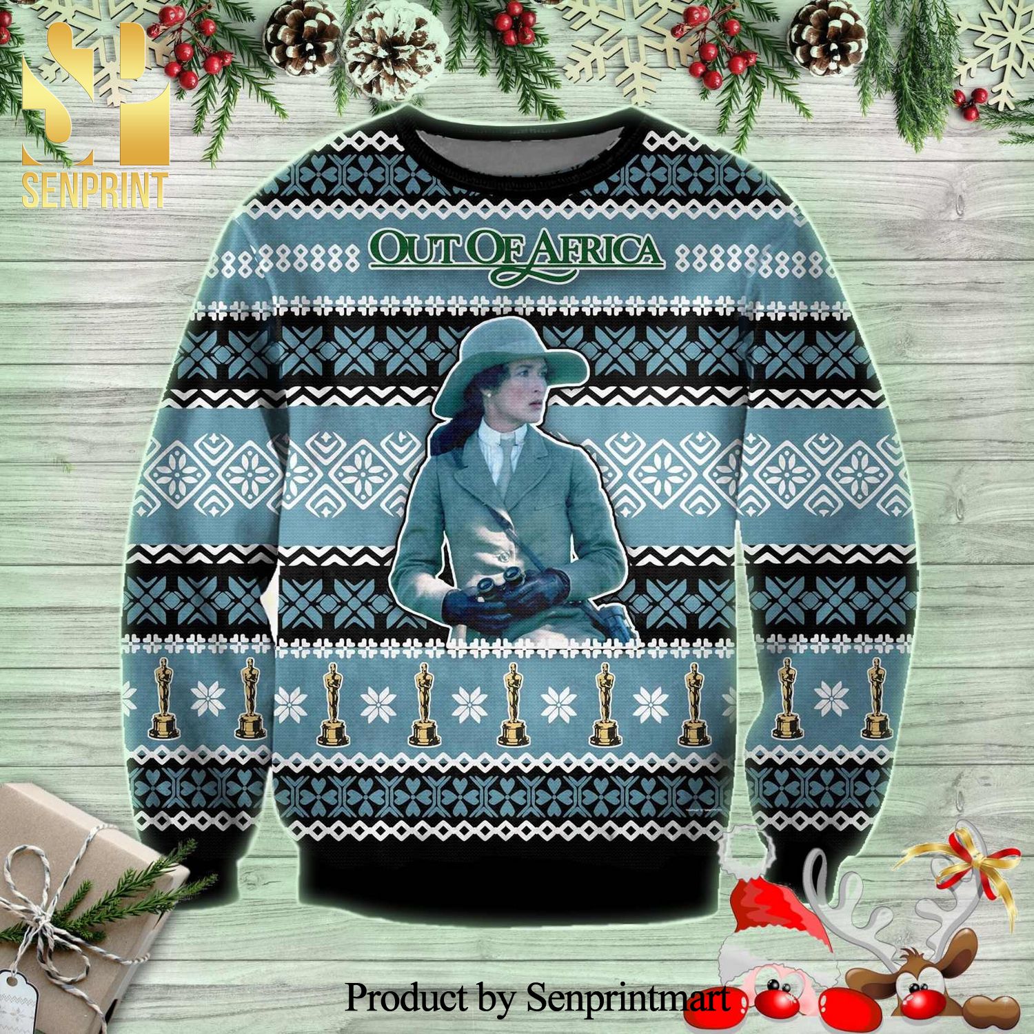 Karen Blixen Out Of Africa Knitted Ugly Christmas Sweater