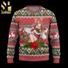 Kasteel Beer Santa And Snowflake Knitted Ugly Christmas Sweater