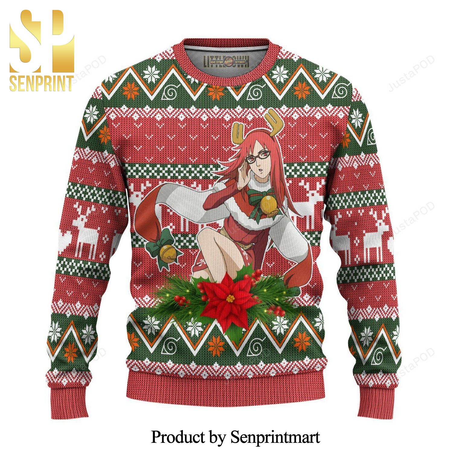 Karin Naruto Shippuden Manga Anime Knitted Ugly Christmas Sweater