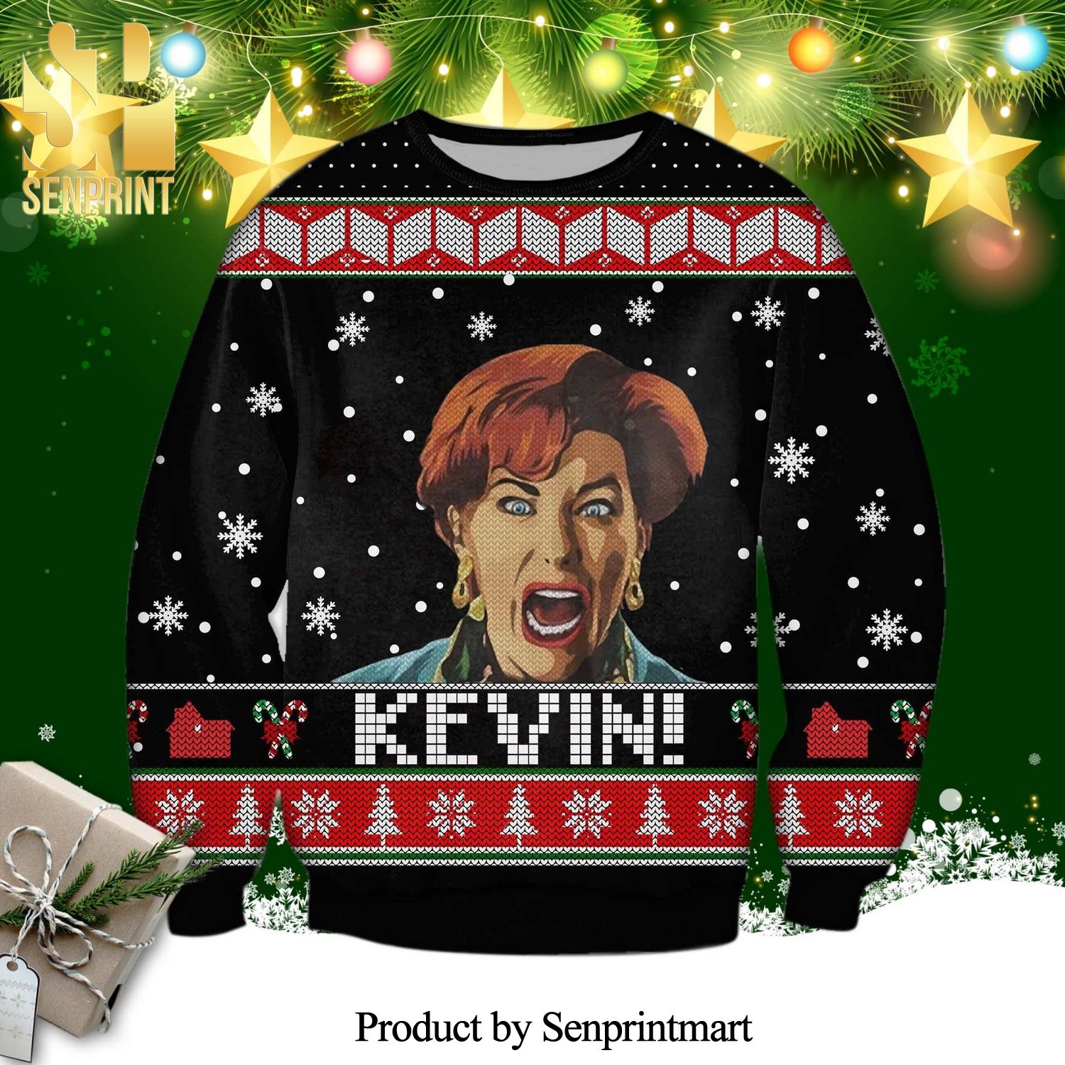 Kate McCallister Home Alone Kevin Knitted Ugly Christmas Sweater