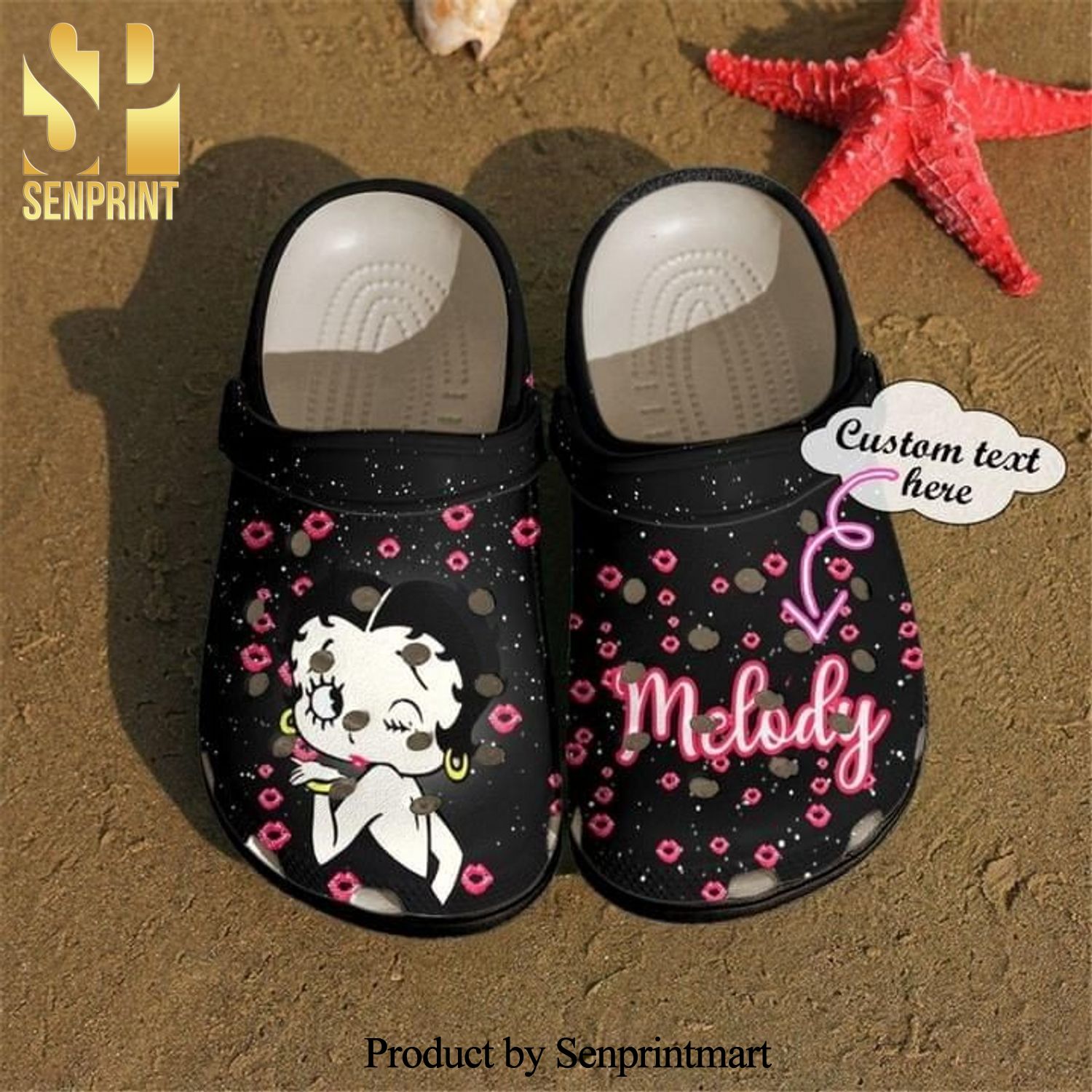 Betty Boop Melody Gift For Loverar Rubber Crocs Crocband