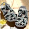 Black Cat Leaves Beautiful Gift For Lover Full Printing Crocs Sandals