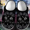 Black Cat Flower Personalized 6 Gift For Lover Full Printed Crocs Crocband Adult Clogs