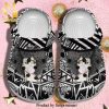 Black Cats And Bats Shoes For Halloween Full Printed Crocs Unisex Crocband Clogs