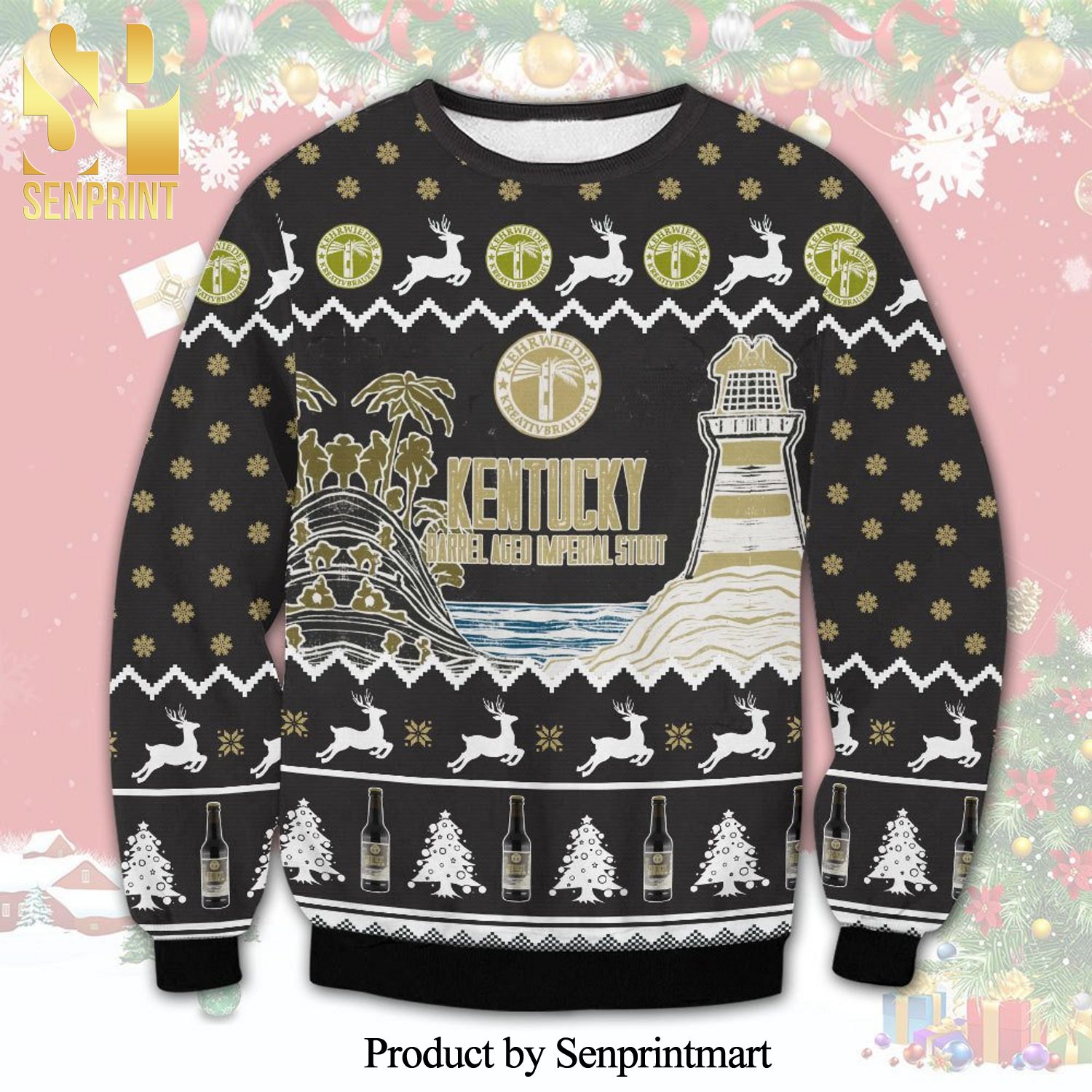 Kehrwieder Kentucky II Barrel Aged Imperial Stout Snowflake Knitted Ugly Christmas Sweater