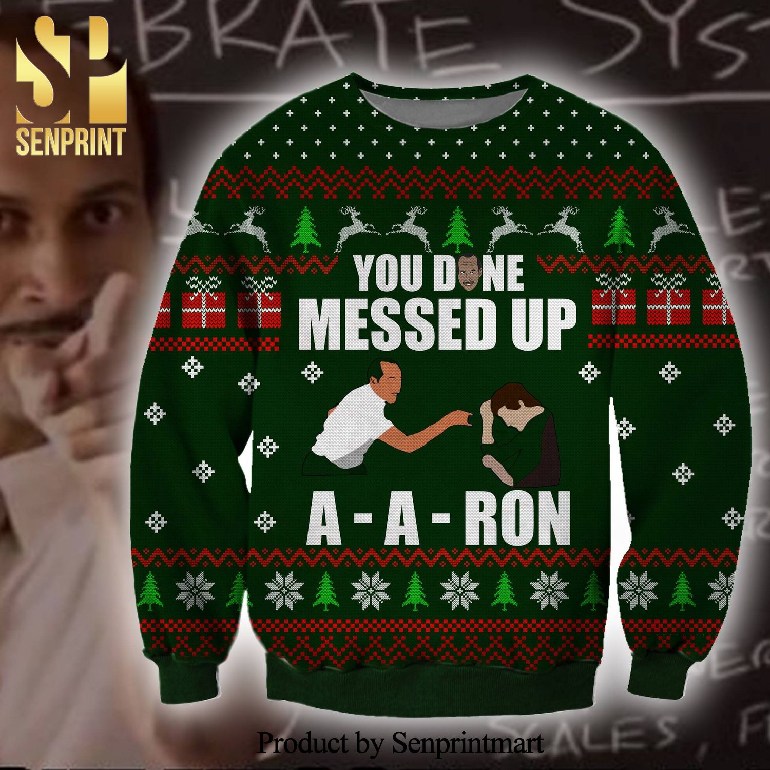 Key And Peele You Done Messed Up A-A-Ron Knitted Ugly Christmas Sweater