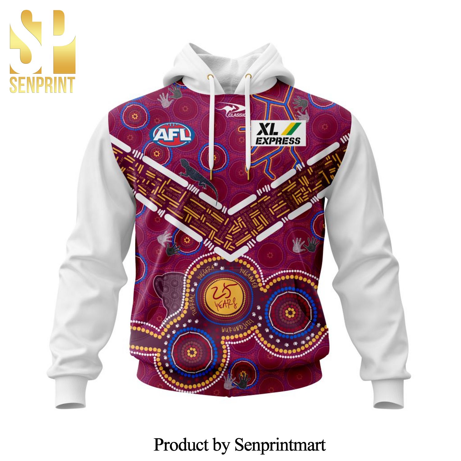 AFL Brisbane Lions Indigenous Kits 2022 All Over Printed Shirt