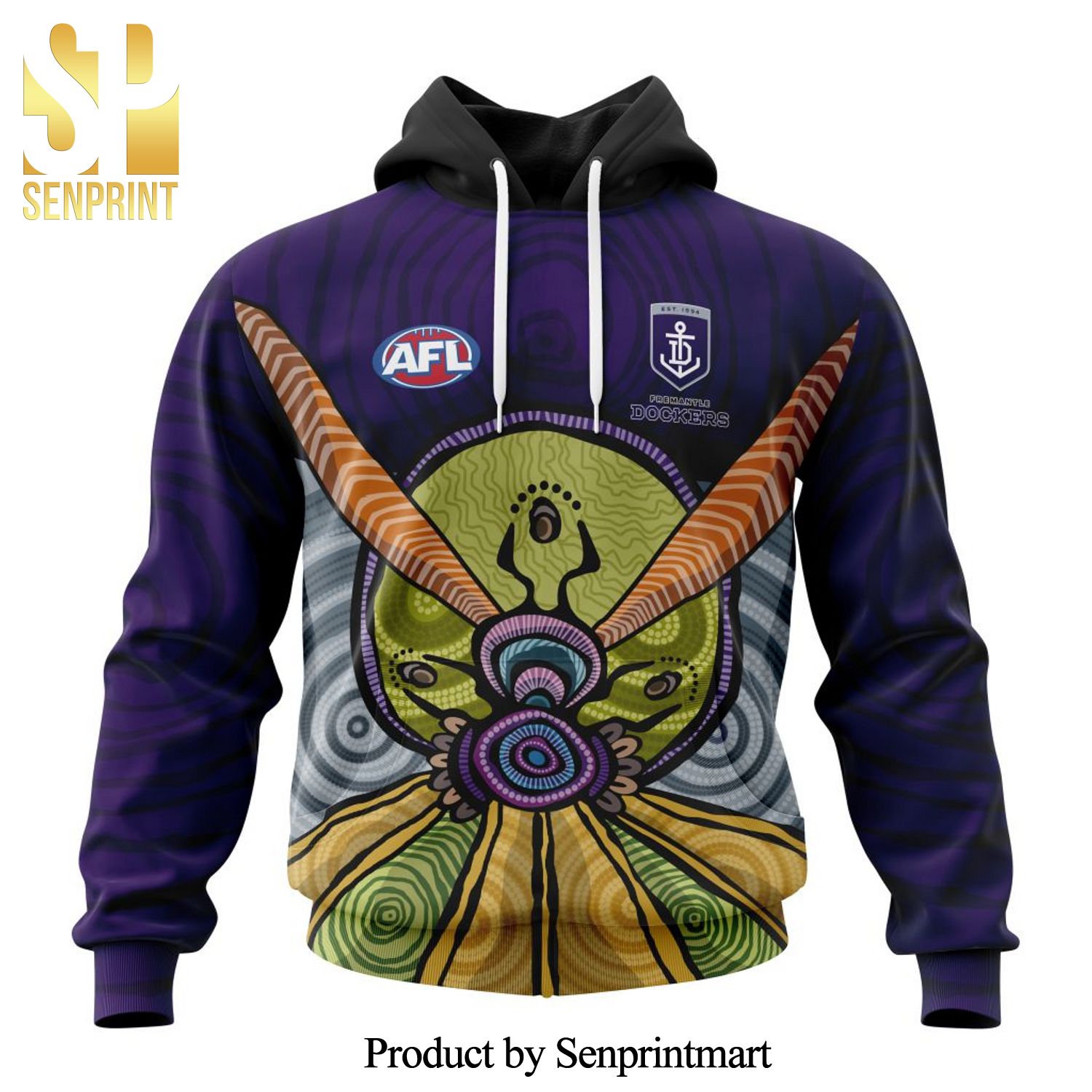 AFL Fremantle Dockers Version Artwork For Australia Day All Over Printed Shirt