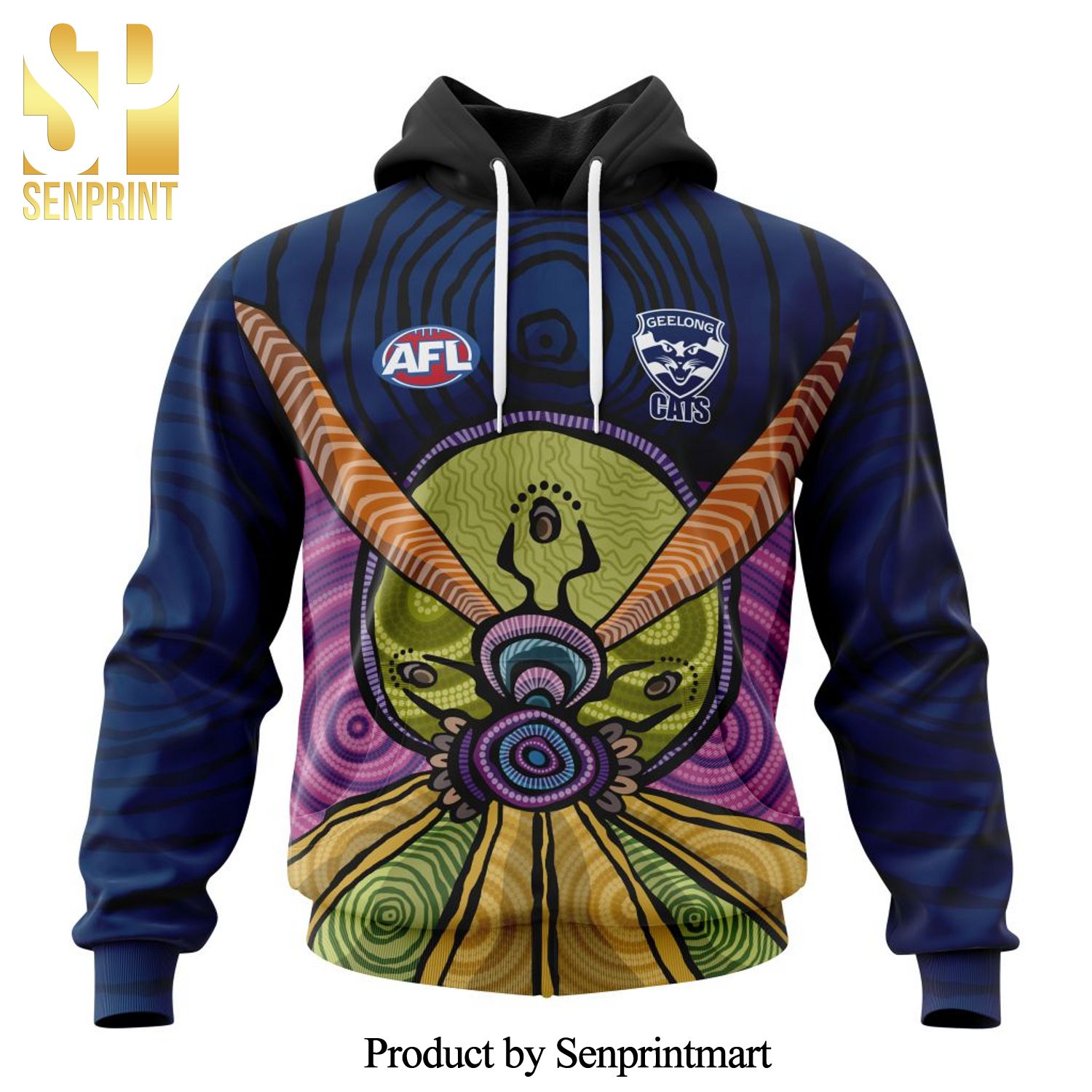 AFL Geelong Football Club Version Artwork For Australia Day All Over Printed Shirt