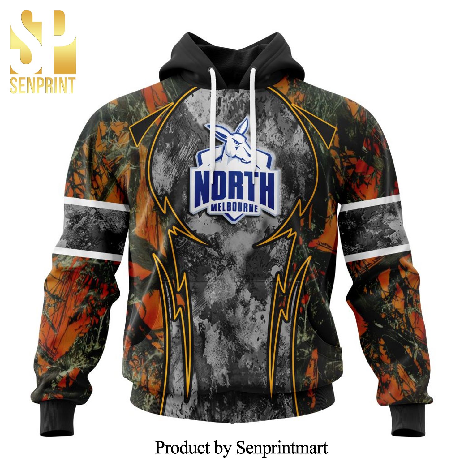 AFL North Melbourne Football Club Version Camo Concepts For Hungting In Forest All Over Printed Shirt