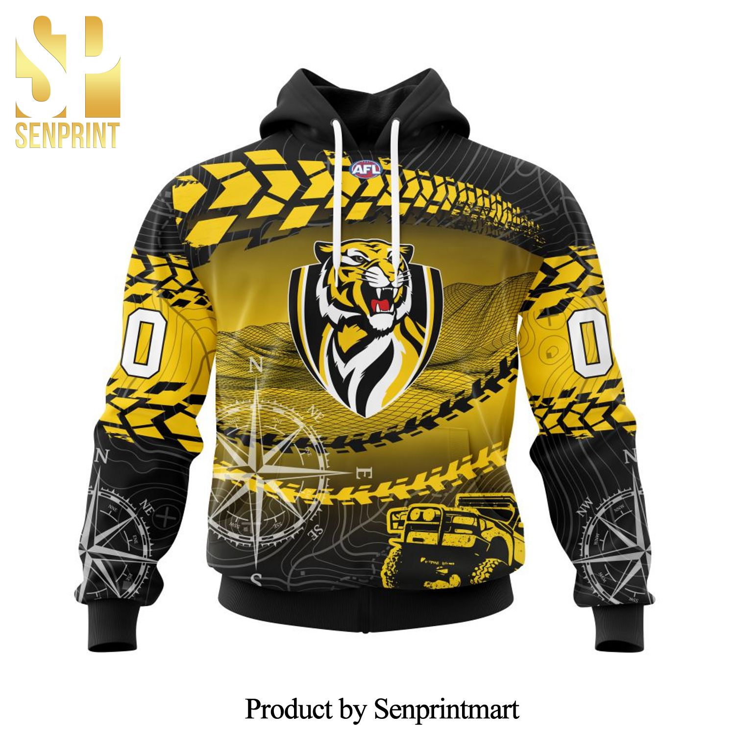 AFL Richmond Tigers Version Off-Road All Over Printed Shirt