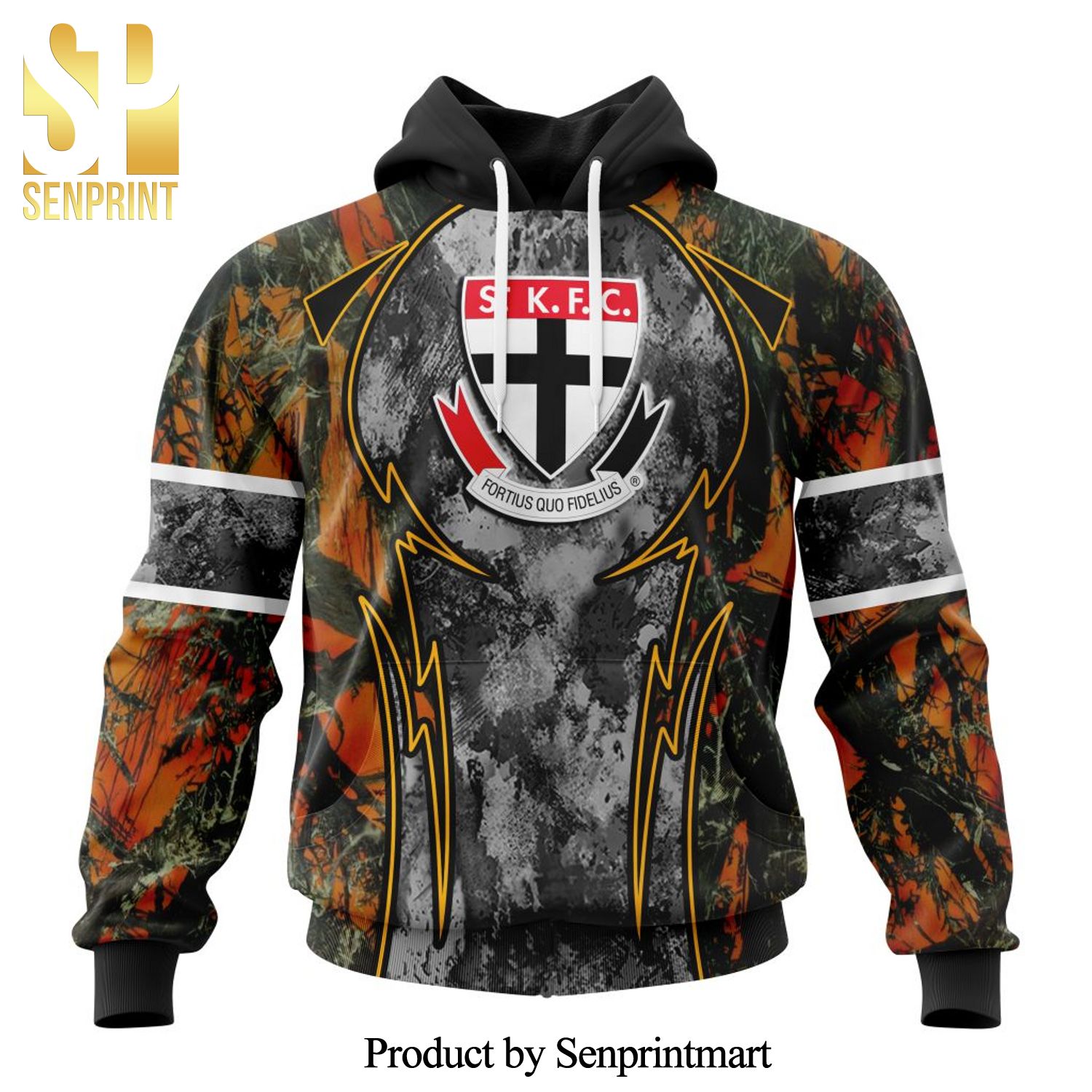 AFL St Kilda Football Club Version Camo Concepts For Hungting In Forest All Over Printed Shirt