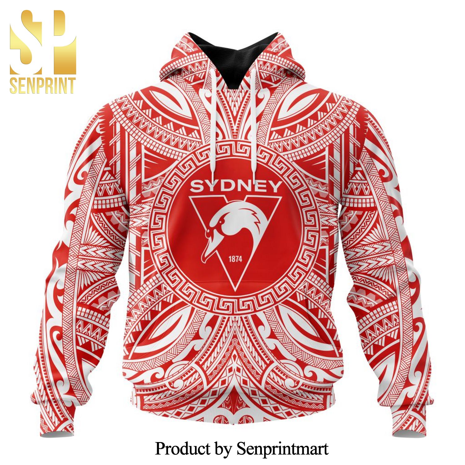 AFL Sydney Swans Polynesian Concept Kits All Over Printed Shirt