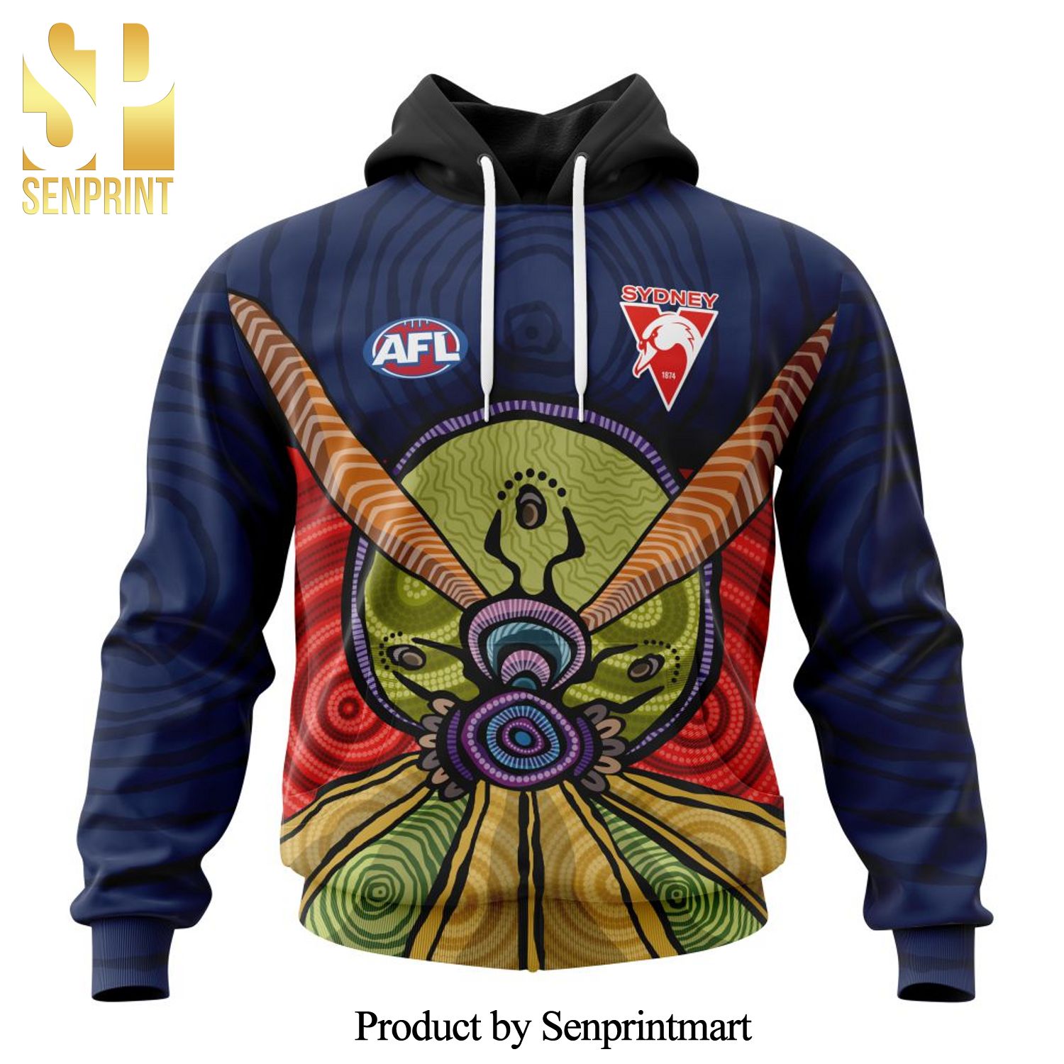 AFL Sydney Swans Version Artwork For Australia Day All Over Printed Shirt