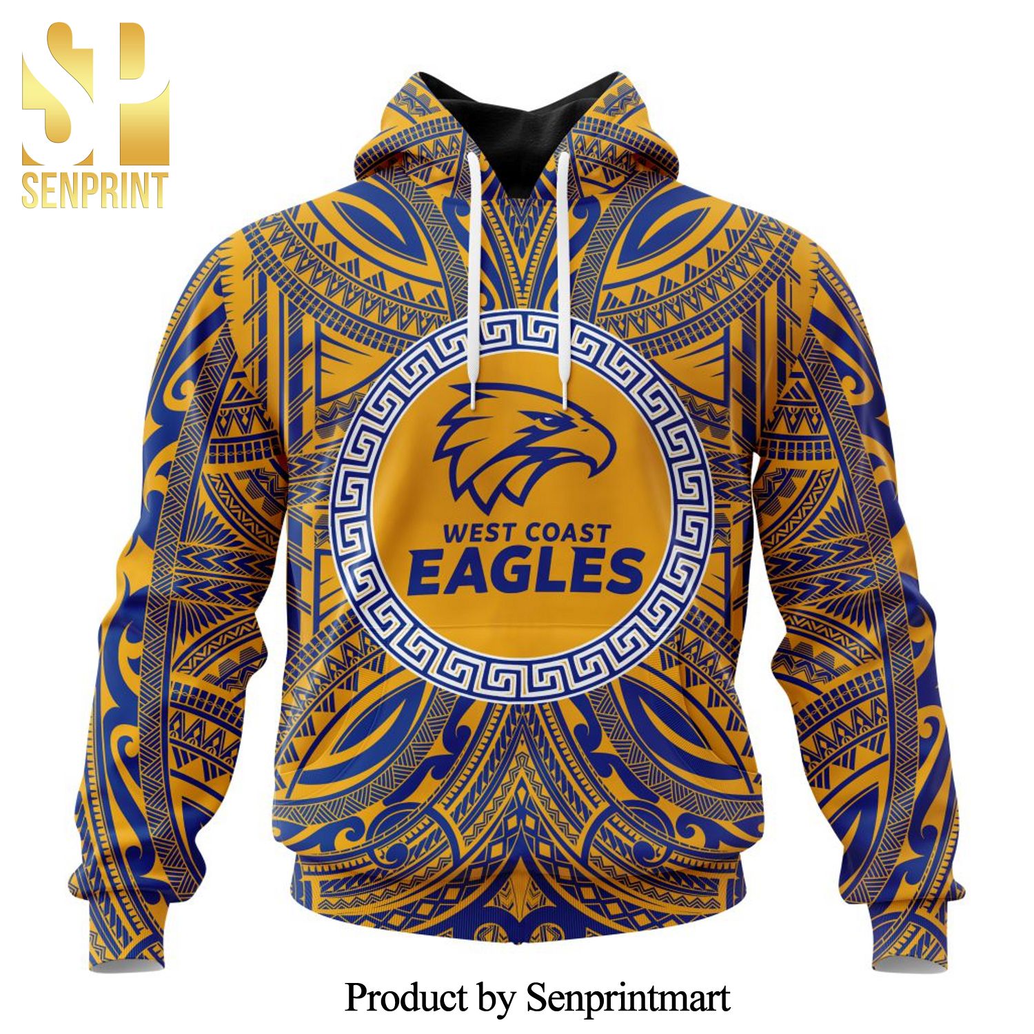 AFL West Coast Eagles Polynesian Concept Kits All Over Printed Shirt