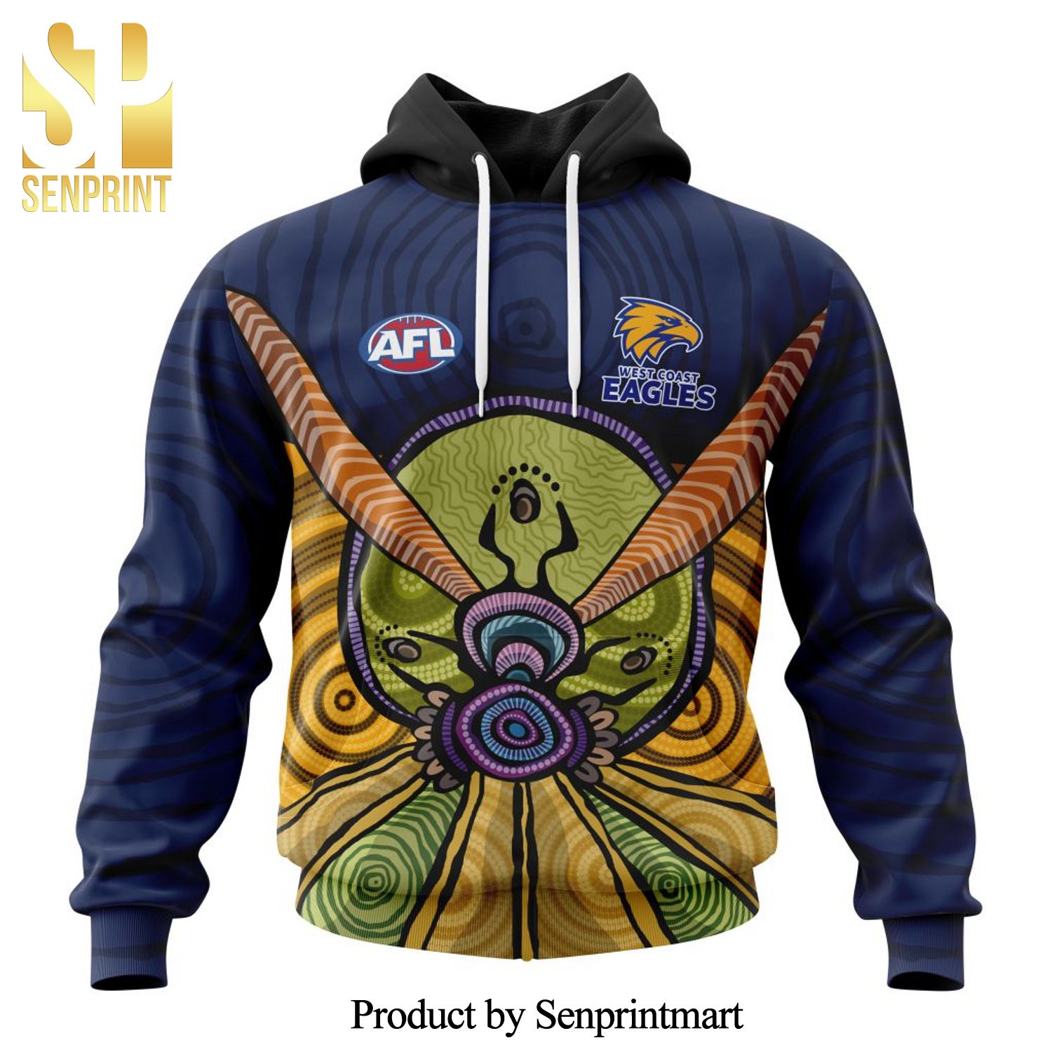 AFL West Coast Eagles Version Artwork For Australia Day All Over Printed Shirt