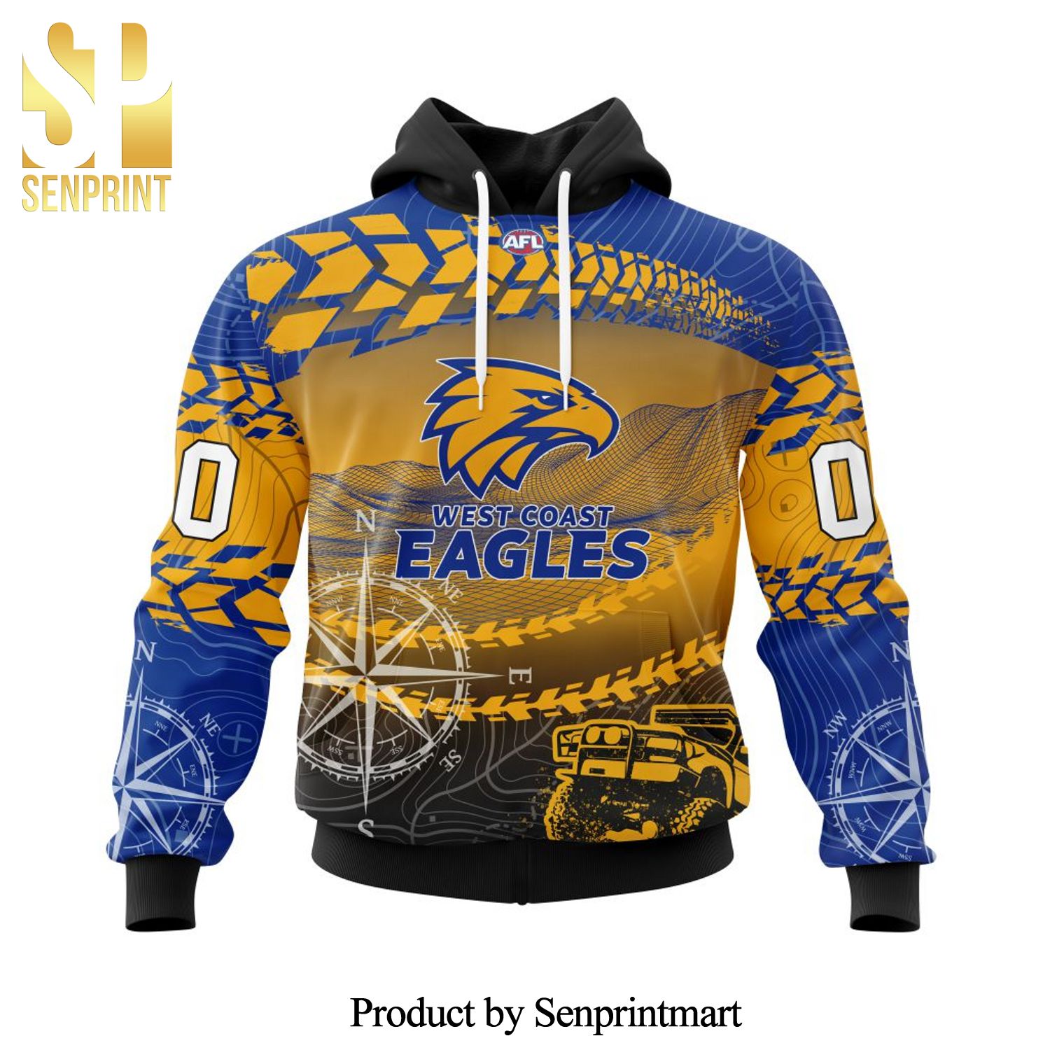 AFL West Coast Eagles Version Off-Road All Over Printed Shirt