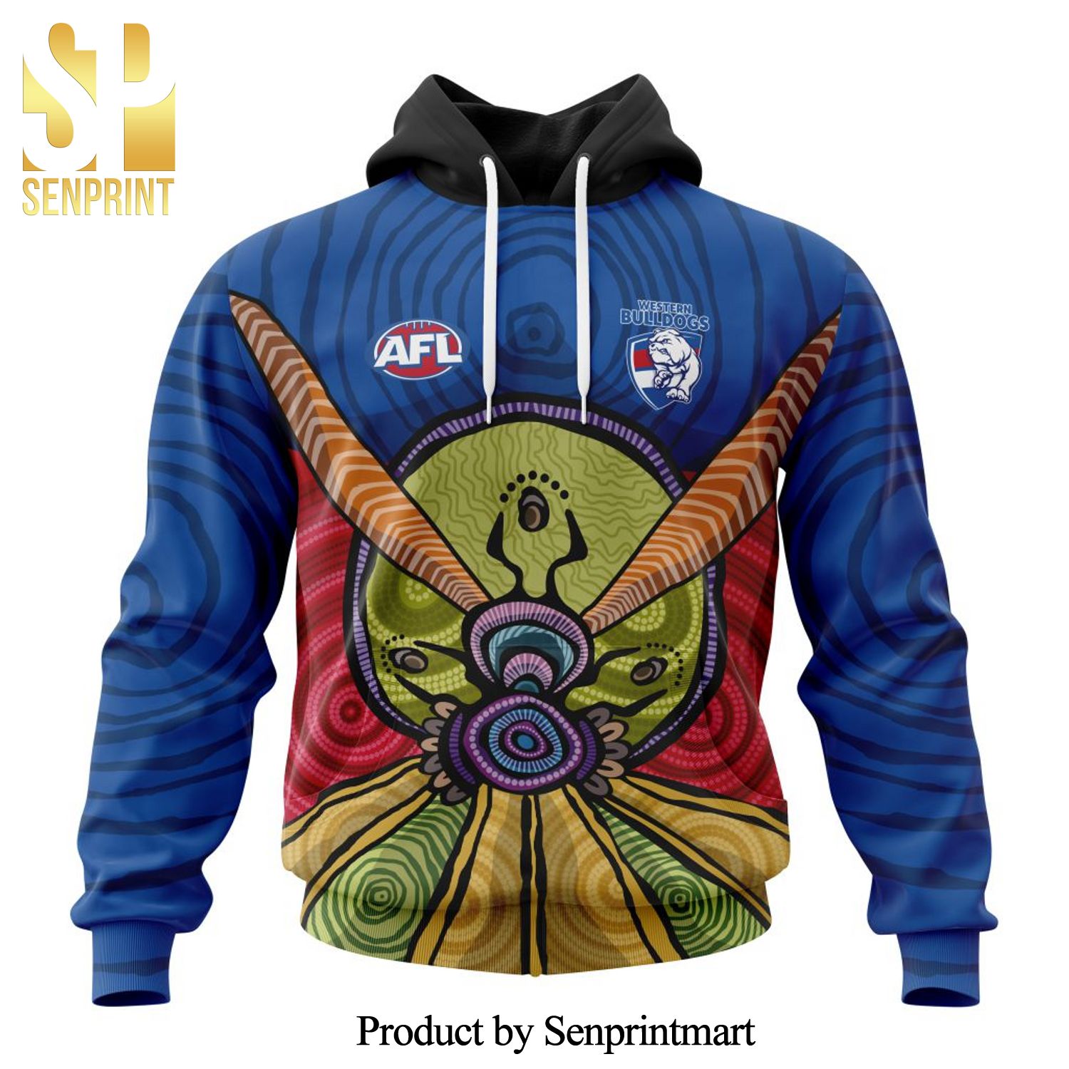 AFL Western Bulldogs Version Artwork For Australia Day All Over Printed Shirt