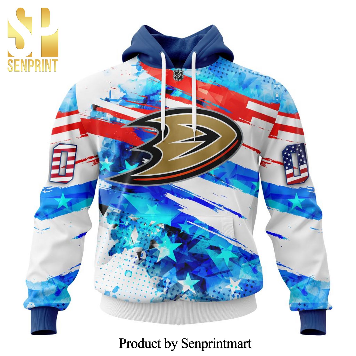 Anaheim Ducks With Concept For Independence Day All Over Printed Shirt