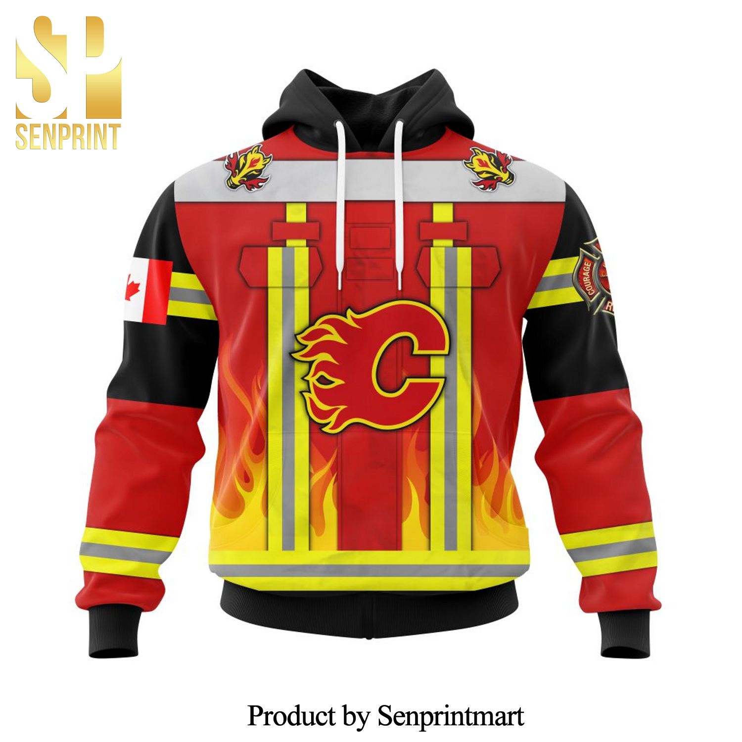 Calgary Flames Honnor Firefighter Uniform All Over Printed Shirt