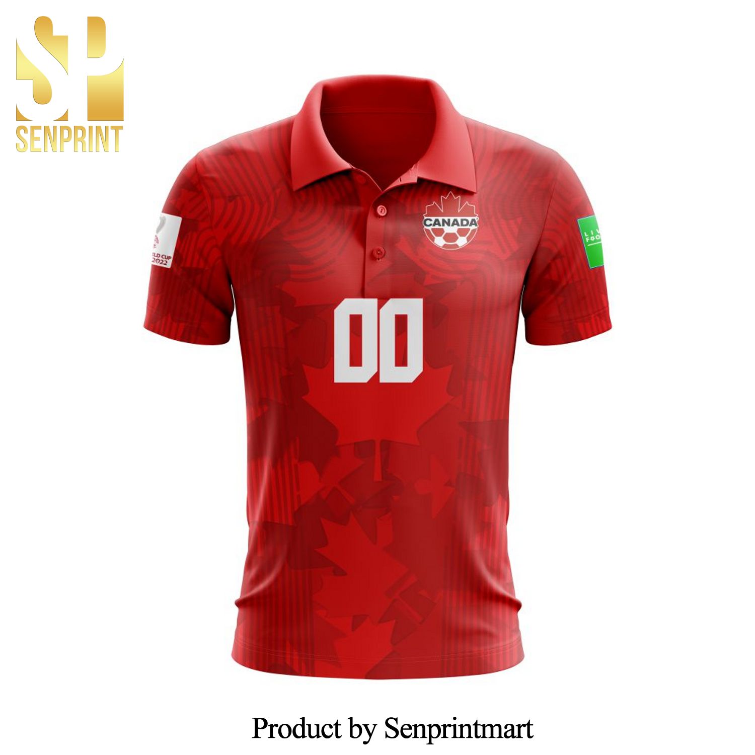 Canada National Team 2022 World Cup Red Home Po Concept All Over Printed Shirt