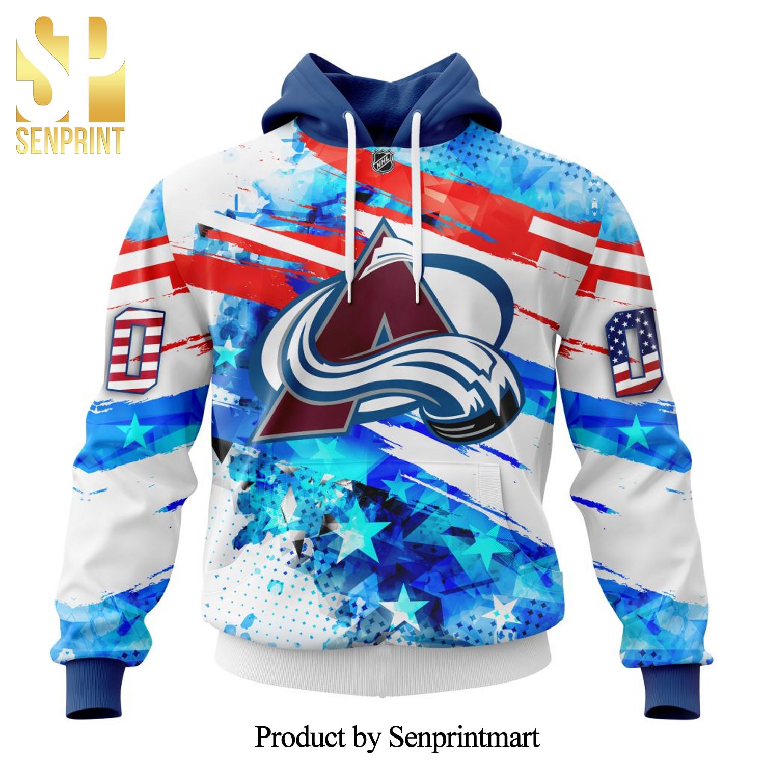 Colorado Avalanche With Concept For Independence Day All Over Printed Shirt