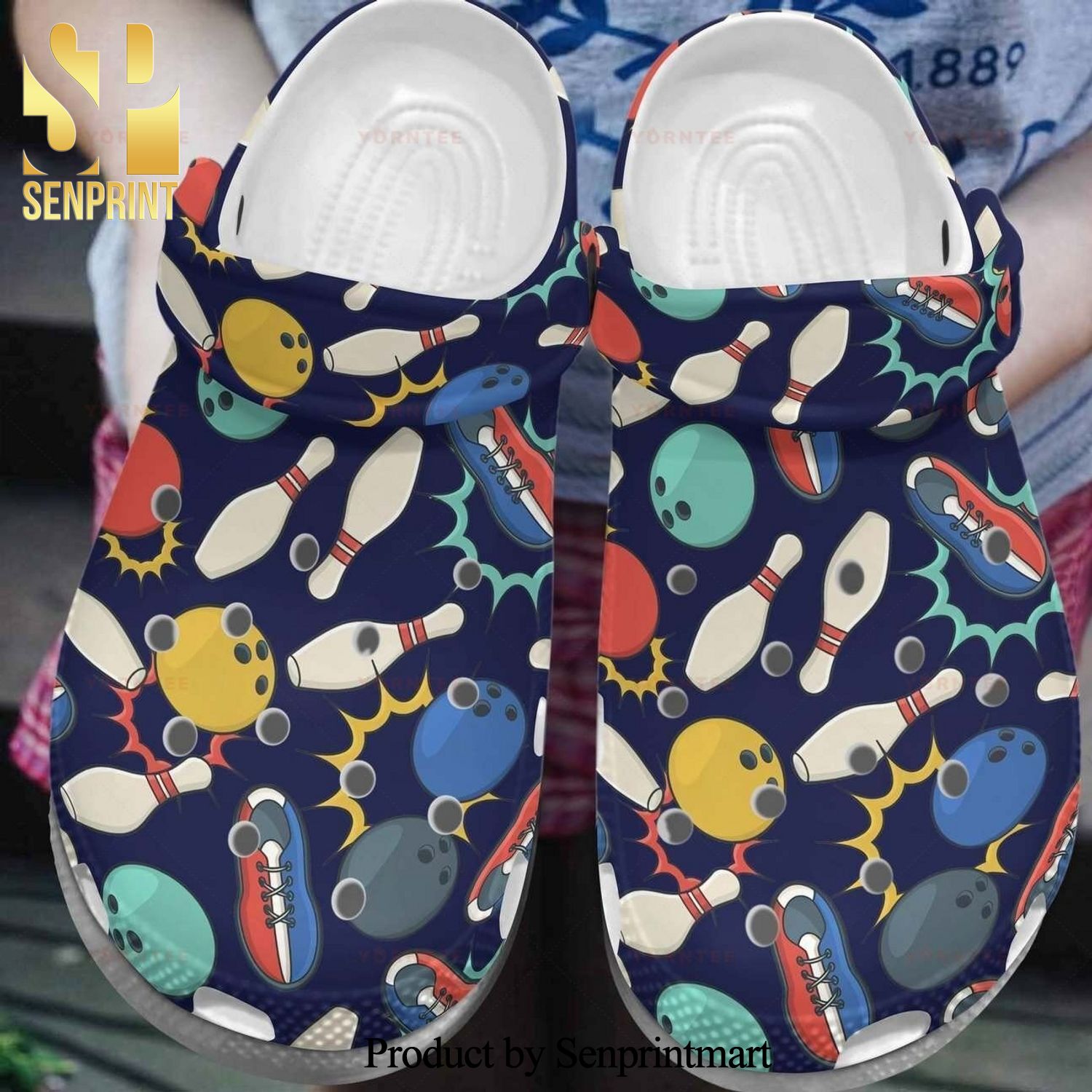 Bowling Fashion Style Gift For Lover 3D Crocs Unisex Crocband Clogs