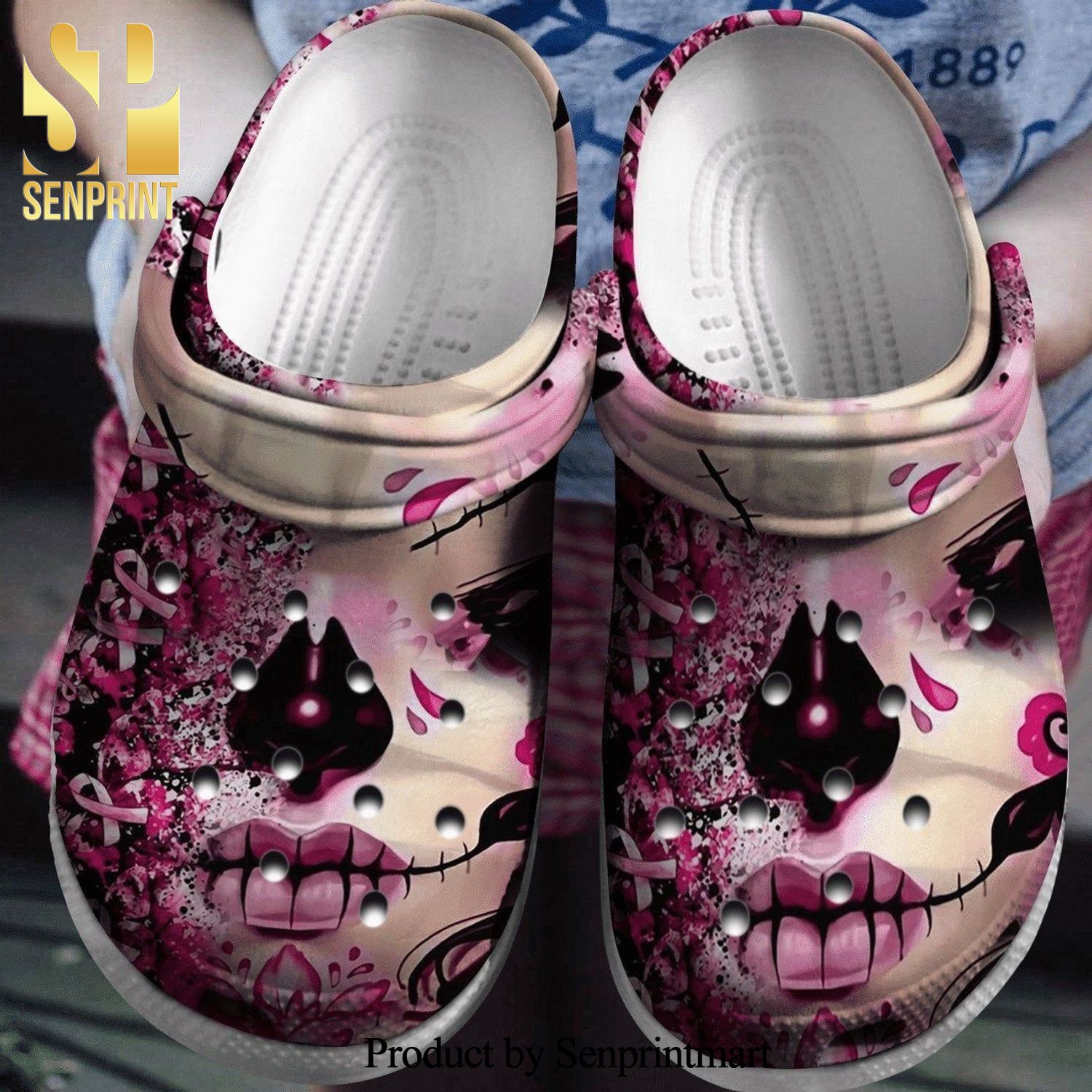 Breast Cancer Hypebeast Fashion Crocs Crocband In Unisex Adult Shoes