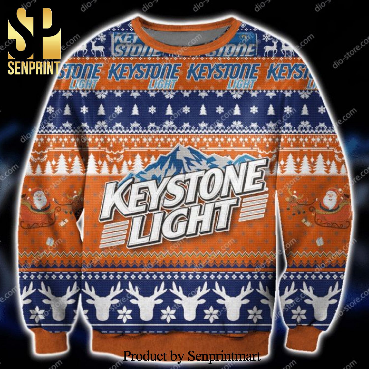 Keystone Light Knitted Ugly Christmas Sweater