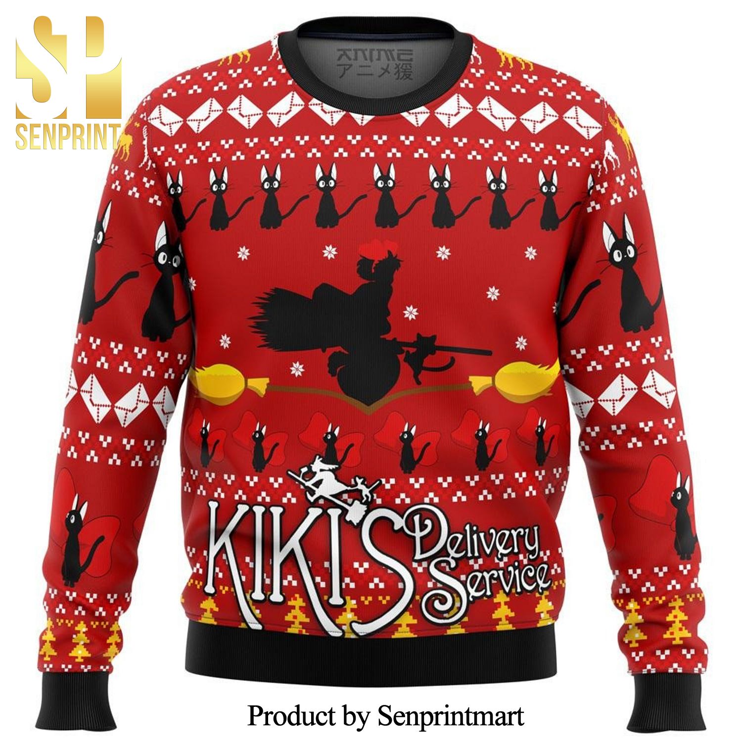 Kiki’s Delivery Service Premium Manga Anime Knitted Ugly Christmas Sweater