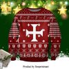 Knight Templar Knitted Ugly Christmas Sweater