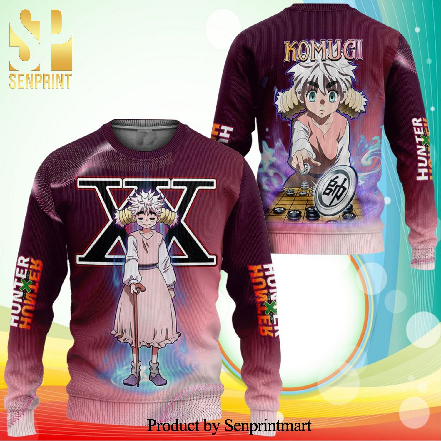 Komugi Hunter X Hunter Anime Knitted Ugly Christmas Sweater