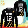 Kotaro Bokuto Fukurodani Number 4 Uniform Haikyuu Anime Knitted Ugly Christmas Sweater